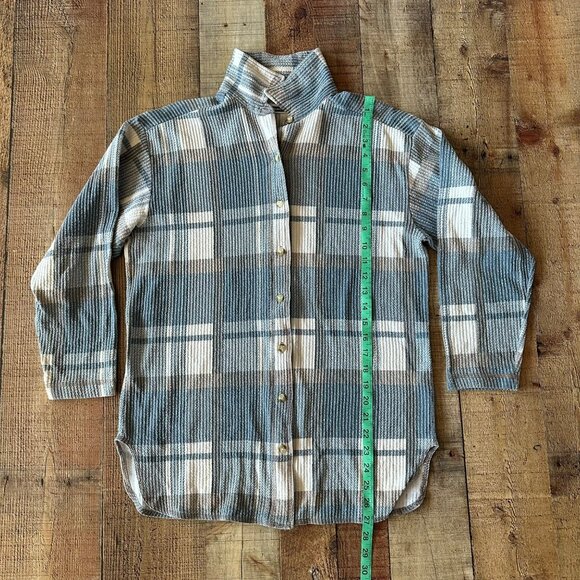L.A. Gold Plaid Button-Up Shirt Mens Large Cotton Blue & Beige - Picture 3 of 5